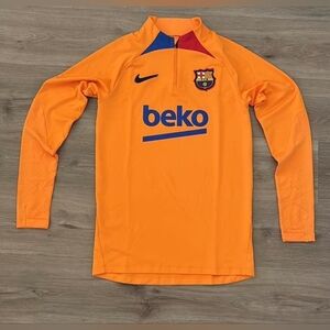 Nike Orange FC Barcelona Long-Sleeve Training Top